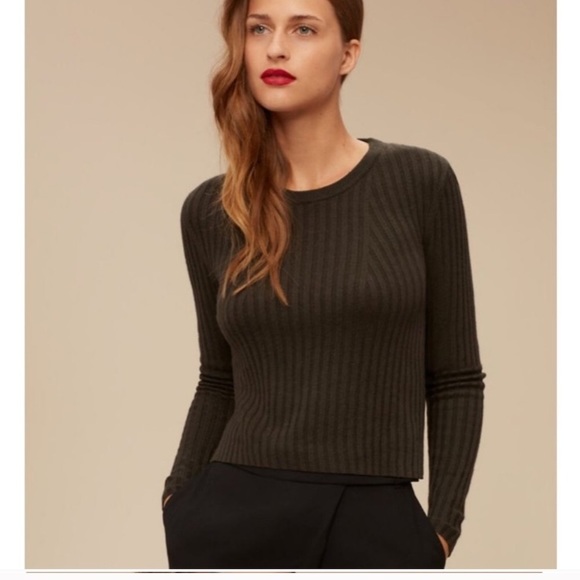 Aritzia Sweaters - Aritzia Babaton Nathaniel Sweater Tuscan Olive XS